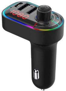 Modulatorul FM Bluetooth MP3 Player cu 2 Porturi USB Tip A Tip C RGB 7 Lumini Ambientale
